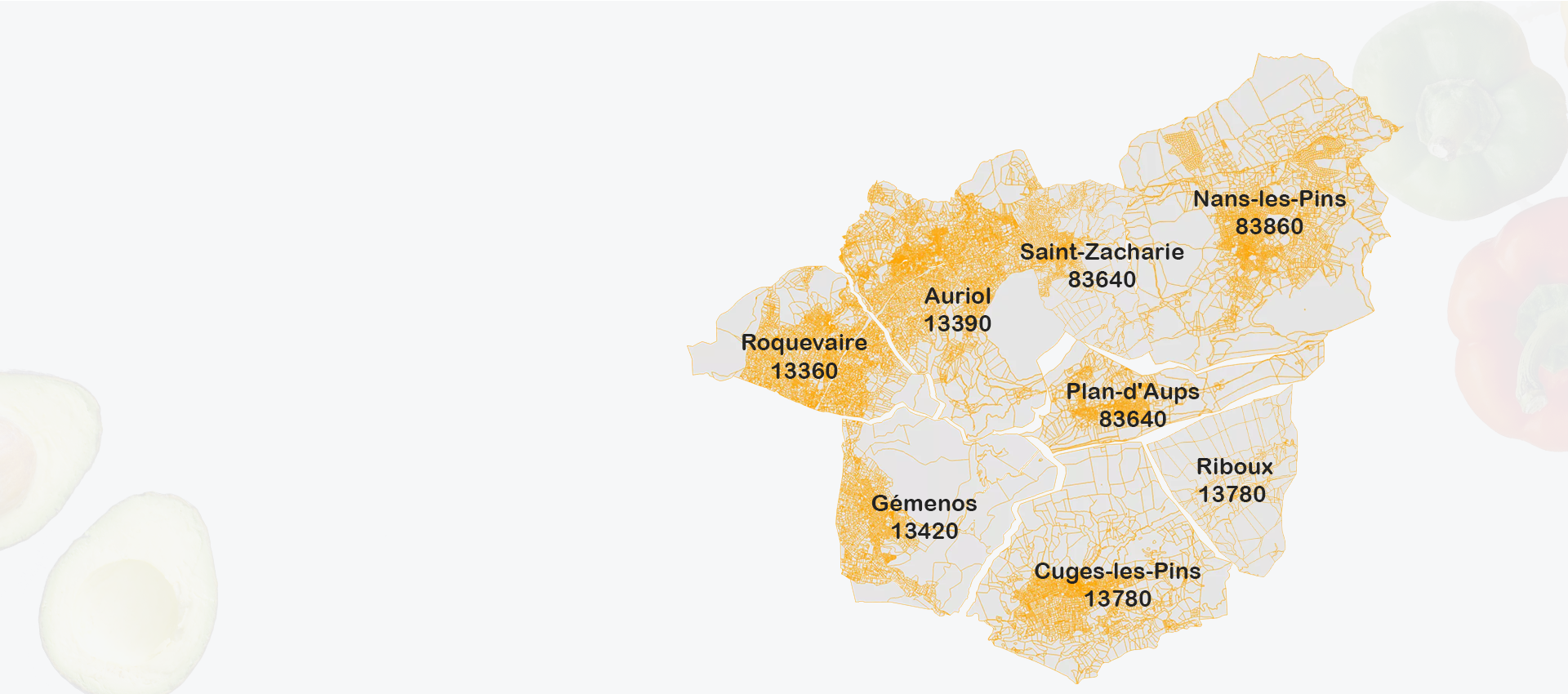 Nos zones de livraison